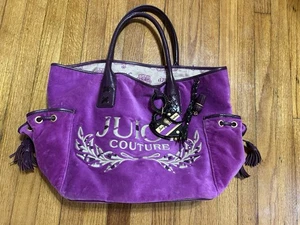 Vintage Y2K Rare Juicy Couture Purple Tote Bag Purse - Picture 1 of 17