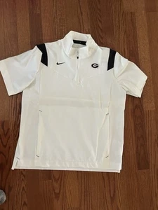 Georgia Bulldogs Nike White Men’s Large 1/4 Zip On Field Pullover - Picture 1 of 2