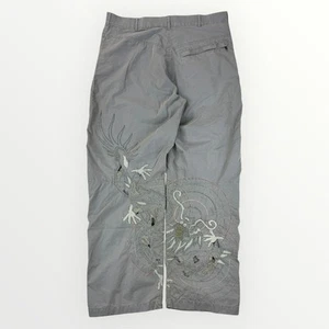 Pantalones holgados Maharishi raros dragón japonés bordados grises talla 14 - Imagen 1 de 14