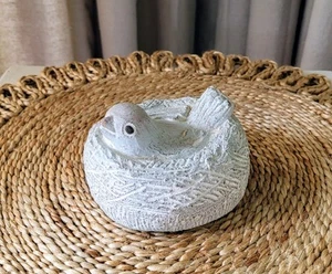 Isabel Bloom Bird In Nest Carved Stone Concrete Sculpture Figurine 4” Retired - Picture 1 of 9