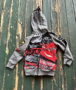 Chaqueta Cars Lightning McQueen Niños Pequeña 2t Gris Con Capucha Cremallera Tienda Disney - Imagen 1 de 7