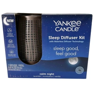 Yankee Candle Sleep Diffuser Kit Calm Night Lavender Eucalyptus Vanilla NEW - Picture 1 of 7