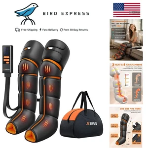 Full Leg Air Compression Massager with Heat for Circulation and Pain Relief - Picture 1 of 10