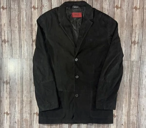 Chaqueta blazer Hugo Boss Louis 100 % cuero de cabra/piel de cabra talla 40 negra - Imagen 1 de 8