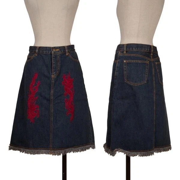 Falda vaquera bordada dragón VIVIENNETAM talla 1 (K-159736) Foto 1 de 4