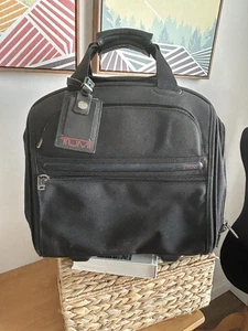 Tumi Rolling Carry-On Travel Laptop Bag 16x14x8 Black Business Luggage Flawed - Picture 1 of 24