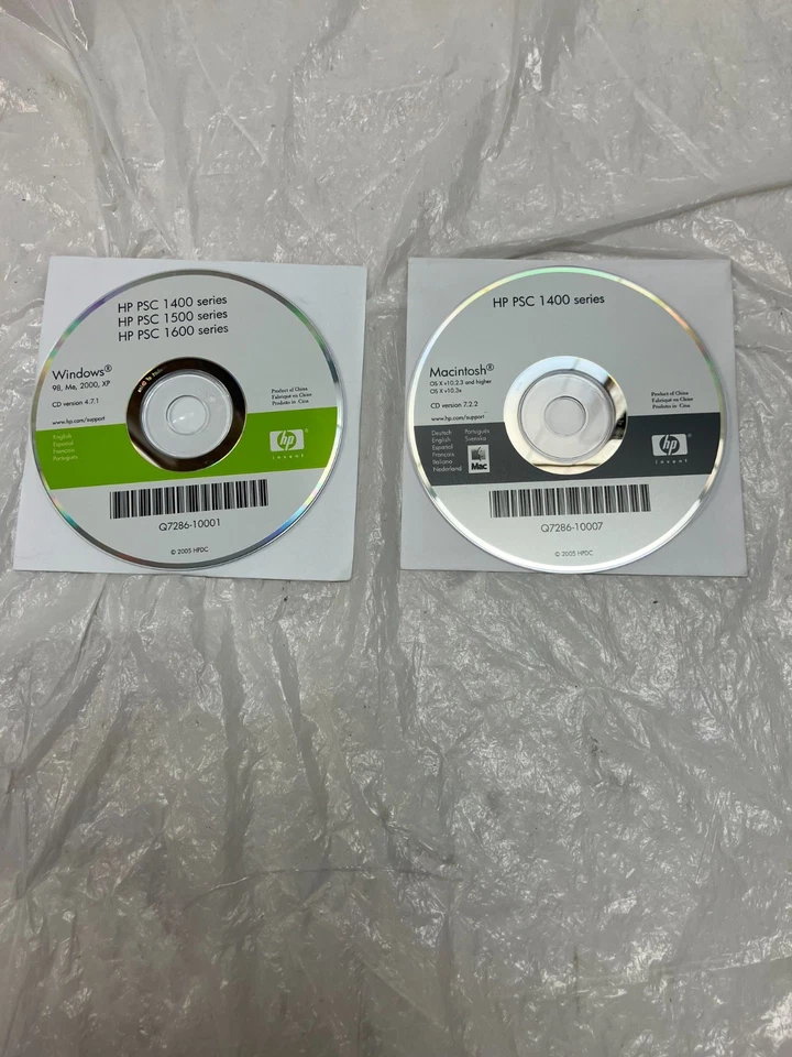 HP PSC 1400, 1500,1600 Series All In One Printer Driver Disc Windows 98 XP - Image 1 of 4