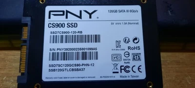 PNY CS900 120GB  2.5" SATA Internal (SSD) - Only 19 Hours Total Usage - Image 1 of 3