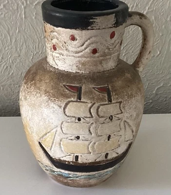 Veleiro e JARROS DE CERÂMICA PINTADO À MÃO SUDOESTE/MEXICANO - Imagem 1 de 4