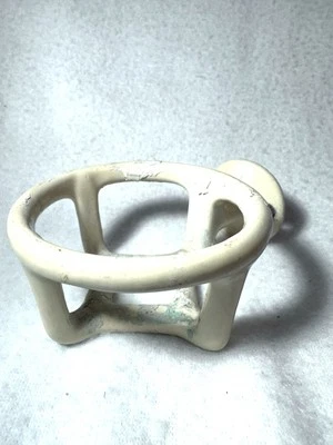 Suporte antigo de vidro/copo de banheiro de ferro pintado - Imagem 1 de 4