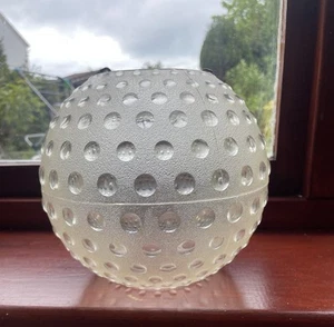 Vintage 60’s Lightshade Round Multi Bobble 3D White Clear Plastic 18cm Tall - Bild 1 von 4