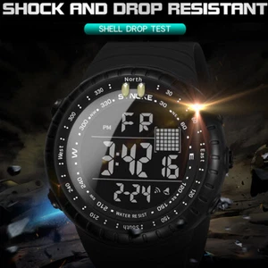 Waterproof Men's Sports Watch LED Backlight Digital Military Tactical Wristwatch - Picture 1 of 9