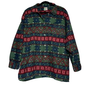 Vintage Bold spirit Fleece Aztec Christmas coat L - Picture 1 of 12