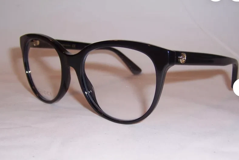 Gafas redondas Gucci demo para dama GG0329O 001 53-18-145 Foto 1 de 1