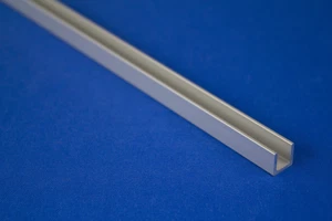 2 Meter Alu eloxiert Bastlerleiste Formprofil U-Profil U-Leiste 10x10mm, B30 - Bild 1 von 4