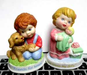 Avon Tender Memories Figurines Lot Of 2 Collectible Figures 1990 & 1991. - Picture 1 of 8