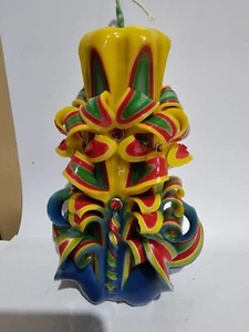 hand carved candle 16 cm - Picture 1 of 14