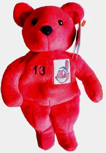 Oso de peluche exclusivo del estadio Salvino's Bammers Omar Visquel #13, 1999, indios - Imagen 1 de 4
