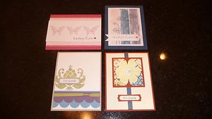 4 Hand Made Sympathy Cards with envelopes Stampin' Up 10 sets to choose from - Picture 1 of 20