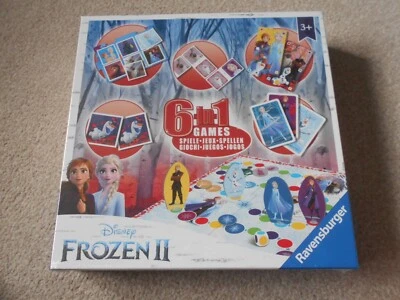 FROZEN 2 6 in 1 box of character games RAVENSBURGER new LOTTO, MEMORY, RACE ++ - Image 1 of 2