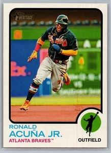 2022 Topps Heritage #223d Ronald Acuña Jr. Atlanta Braves FREE SHIP - Picture 1 of 2