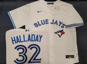 30516 TORONTO BLUE JAYS Guerrero Jr Alomar COSIDO 100% Real JERSEY BLANCO NUEVO CON ETIQUETAS - Imagen 1 de 9