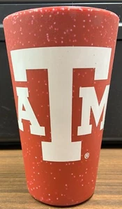 TEXAS A&M AGGIES RED SPECKLE 16 OZ SILICONE PINT GLASS NEW WINCRAFT 🤠 - Picture 1 of 2