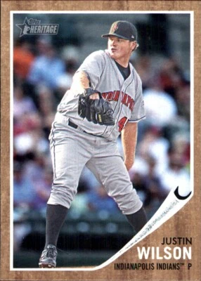 2011 Topps Heritage Minors #139 Justin Wilson INDIANAPOLIS INDIANS - Image 1 of 2