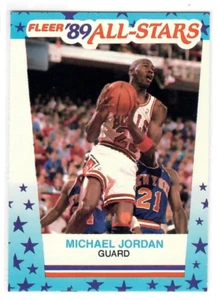1989-90 Fleer Basketball Michael Jordan All Stars Sticker #3 - Chicago Bulls - Picture 1 of 2
