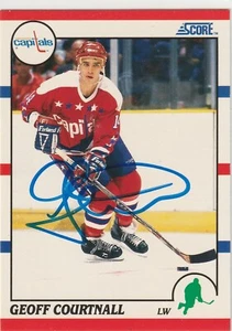 Geoff Courtnall signed 1990-91 Scorekarte Washington Capitals Autogramm Blues - Bild 1 von 1