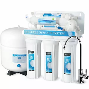 6 Stage Reverse Osmosis RO Drinking Water System with Alkaline pH+ Filter 75GPD - Picture 1 of 9