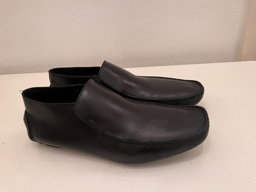 Scarpe slip on Prada uomo nere in pelle taglia UK 9