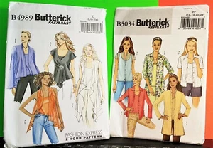 Butterick 4989 5034 Bluse Top Shirt Schnittmuster, transparente Jacke, Übergröße 16-22 - Bild 1 von 5