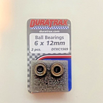 Vintage RC Duratrax Racing Grade Ball Bearings (2) 6 x 12 mm DTXC1569 - Image 1 of 3