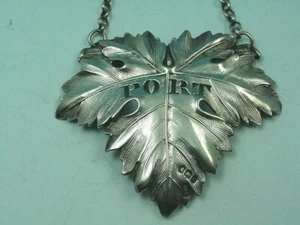 1833 GROSSE STERLINGSILBER KARAFFE WEINETIKETT "PORT" VON WILLIAM KER REID LONDON - Bild 1 von 4
