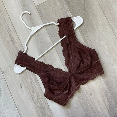 Bralette Free People encaje inmersión marrón (xpequeño) femenino romántico capa salón Foto 1 de 4