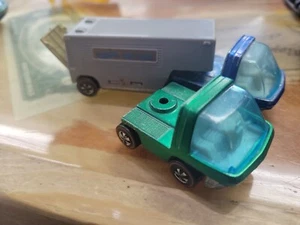 1969 Hot Wheels Heavyweights Van Lines Mattel Truck Trailer. Blue and Green Cabs - Picture 1 of 16