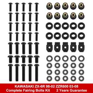 Ajuste de repuesto para 03-08 Kawasaki ZZR600 acero inoxidable carenado pernos tornillos - Imagen 1 de 12