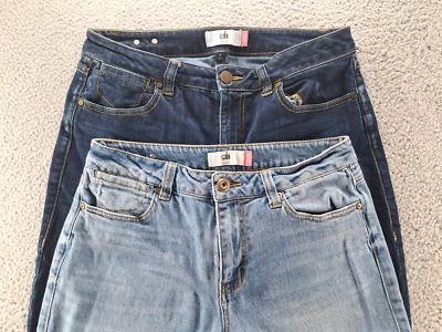 LOT OF 2 Cabi Jeans Womens 8 Blue High Straight & Skinny Dark & Med Wash 32x29 - Image 1 of 4