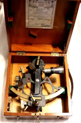 Vintage Kelvin Huges hecho en Gran Bretaña sextante navagacional 1963 Foto 1 de 4