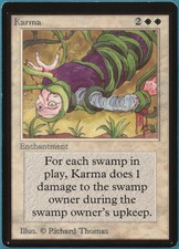 Karma Beta NM White Uncommon MAGIC THE GATHERING MTG CARD (ID# 235360) ABUGames