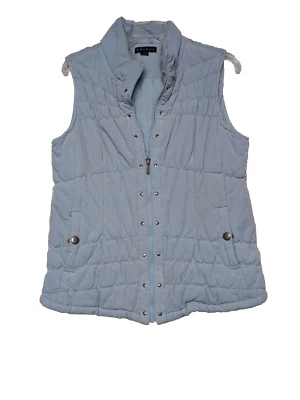 Chaleco acolchado marca tribal bolsillos cierre múltiple para mujer talla pequeña azul polvo Foto 1 de 4