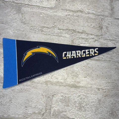 NFL Mini PENNANT FLAG  Los Angeles Chargers by Rico/Tag Express 9”x4” Cover