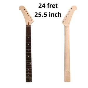 left Banana Guitar Neck 24 fret 25.5 inch Maple wood With Locking Nut dot Inlay - Picture 1 of 5