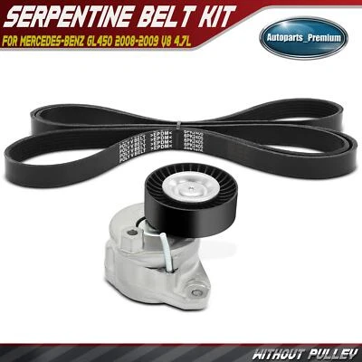 2x Kit de componentes de transmisión por correa serpentina para Mercedes-Benz GL450 2008-2009 V8 4,7 L Foto 1 de 4