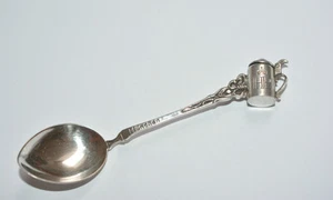 Silberlöffel mit Bierkrug 835er München Hofbräuhaus Krug Deckel Silver Spoon Jug - Bild 1 von 5