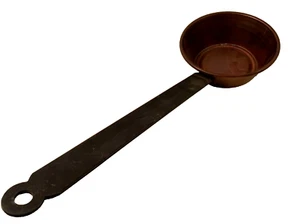Farmhouse Primitive Kitchen Decor Dipper Copper Ladle Iron Metal Handle 14.75" L - Picture 1 of 6