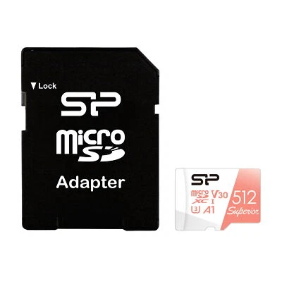 512GB Silicon Power Superior microSDXC UHS-I 4K Ultra HD Memory Card - Image 1 of 3