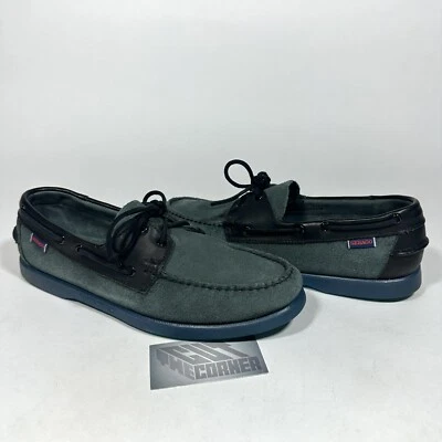 Marcus Troy x Ronnie Fieg x Sebago Docksides Roughout Gris Gamuza Azul 2010 talla 11 Foto 1 de 4