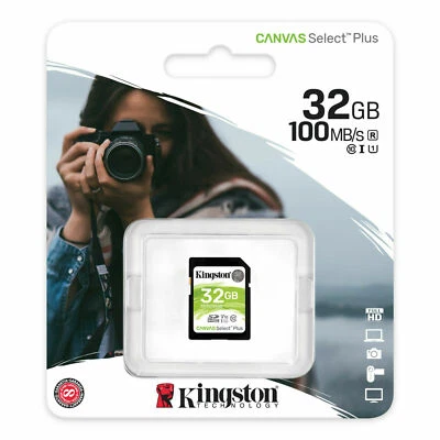 Sd Card 32GB for Panasonic Lumix DC-G110 Memory Card Kingston U1 UHS-I C10 - Image 1 of 4